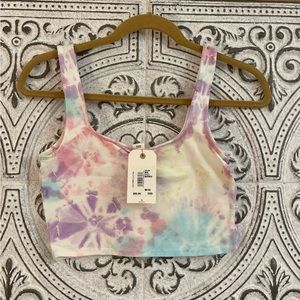 Billabong Pastel Tie-Dye Crop Tank - Pink, Purple, Blue, Yellow